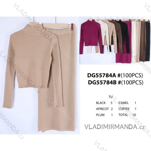 Elegantes Pullover- und Rock-Set für Damen (Einheitsgröße S/M) FRENCH FASHION FMWT23D55784