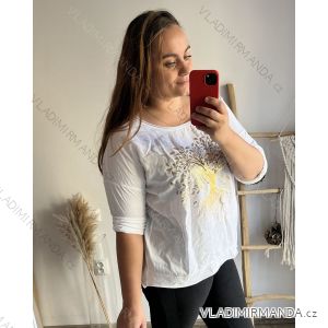 Langarm-Tunika für Damen in Übergröße (XL/2XL/3XL Einheitsgröße) ITALIAN FASHION IM423TREE