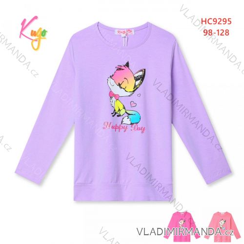 T-Shirt mit langen Ärmeln Kinder Mädchen Mädchen (98-128) KUGO HC0757