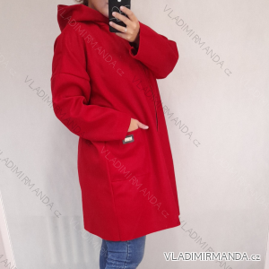 Fleecemantel Langarm Reißverschluss Kapuze Damen Oversized (XL / 2XLONE SIZE) ITALIAN FASHION IMD211123