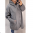 Fleecemantel Langarm Reißverschluss Kapuze Damen Oversized (XL / 2XLONE SIZE) ITALIAN FASHION IMD211123