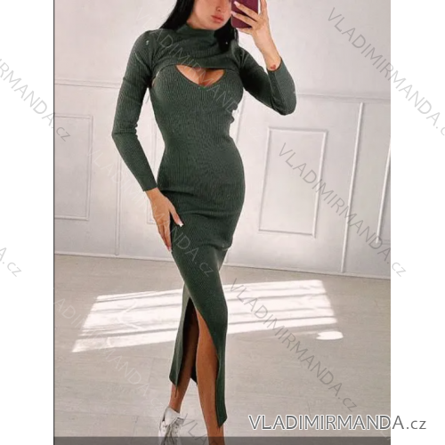 Langes Strickkleid für Damen (S/M EINHEITSGRÖSSE) ITALIAN FASHION IMPBB23Z5272-1