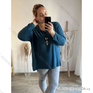 Tunika dlouhý rukáv dámská nadrozměr (3XL/4XL ONE SIZE) ITALSKÁ MÓDA IMWQ23126