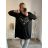 Tunika / Bluse Langarm Damen Oversized (3XL / 4XL ONE SIZE) ITALIAN FASHION IMWQ2191650 schwarz 3xl / 4xl