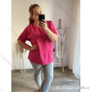 Tunika dlouhý rukáv dámská nadrozměr (3XL/4XL ONE SIZE) ITALSKÁ MÓDA IMWQ23126