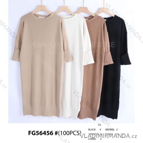 Langärmliges Strickkleid für Damen (S/M EINHEITSGRÖSSE) ITALIAN FASHION IMWGR23FG56456