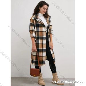 Langärmliger Flanellmantel für Damen in Übergröße (S/M/L/XL/2XL Einheitsgröße) ITALIAN FASHION IMD23747