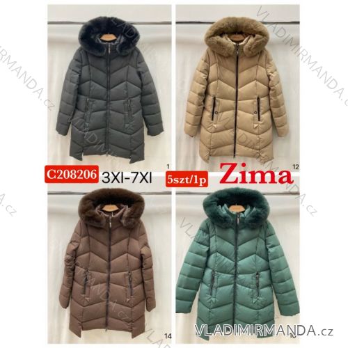 Damen-Winterjacke in Übergröße (3XL-7XL) POLISH FASHION PMWC23C208206