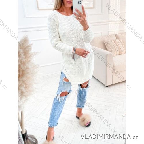 Damen-Strickpullover mit langen Ärmeln (Einheitsgröße S/M) ITALIAN FASHION IMWDT230015