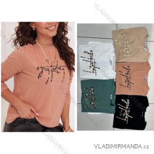 Damen-Langarm-T-Shirt in Übergröße (2XL/3XL EINHEITSGRÖSSE) TURKISH FASHION TMAA233967