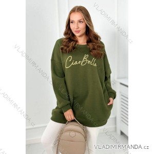 Isoliertes Sweatshirt mit der Aufschrift „Ciao Bella Khaki“.