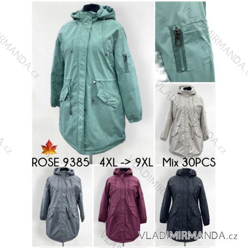 ELLEN ROSE Herbst-Übergroßer Parka-Mantel mit Kapuze (4XL-9XL) ELR239385