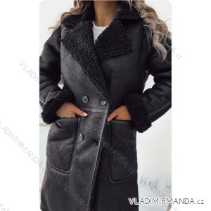 Flauschiger Langarmmantel für Damen (SL) ITALIAN FASHION IMWL22047