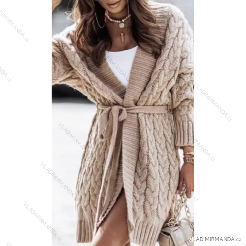 Warmer gestrickter Langarm-Cardigan für Damen (Einheitsgröße S/M) ITALIAN FASHION IMPBB23J1396