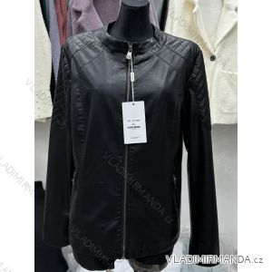 Damen-Kunstlederjacke in Übergröße (3XL-7XL) POLISH FASHION PMWBG23AT-010