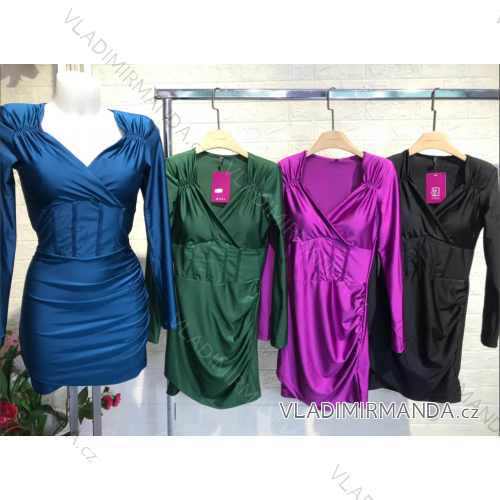 Elegantes Mantel-Langarmkleid für Damen (S/M EINHEITSGRÖSSE) ITALIAN FASHION IMPGM2311813