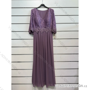 Langes, lässiges Kurzarmkleid für Damen in Übergröße (XL/2XL Einheitsgröße) ITALIAN FASHION IMPSH23L635