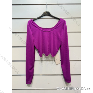 Langärmliges Croptop für Damen (Einheitsgröße S/M) ITALIAN FASHION IMPSH235434