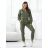 Set lange Jogginghosen und langärmliges Sweatshirt für Frauen (UNI S / L) TURKISH FASHION IMK20148 Khaki S/M