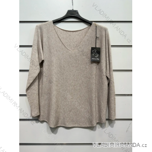 Schmaler Oversize-Langarmpullover für Damen (S/M EINHEITSGRÖSSE) ITALIAN FASHION IMPSH23088V