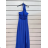 Trägerloses langes Partykleid für Damen (Einheitsgröße S/M) ITALIAN FASHION IMPSH2360055 dunkelblau S / M