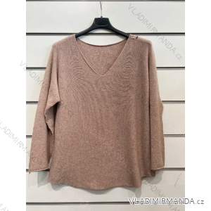 Damen-Strickpullover mit langen Ärmeln in Übergröße (Einheitsgröße S/M) ITALIAN FASHION IMPSH23996V