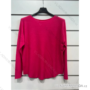 Übergroßer Langarm-Strickpullover für Damen (S/M EINHEITSGRÖSSE) ITALIAN FASHION IMPSH23088