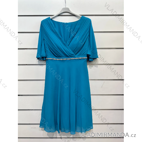 Kurzärmliges Partykleid für Damen in Übergröße (XL/2XL EINHEITSGRÖSSE) ITALIAN FASHION IMPSH23C641