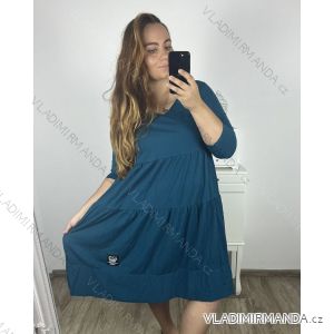 Kurzärmliges Sommerkleid aus Baumwolle für Damen (Einheitsgröße S/M) ITALIAN FASHION IM722253