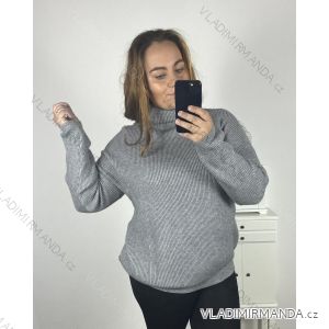 Langarm-Rollkragenpullover für Damen (3XL/4XL EINHEITSGRÖSSE) ITALIAN FASHION IM423ROMANA