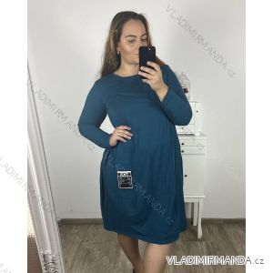 Übergroßes Kleid mit langen Ärmeln für Damen in Übergröße (XL/2XL/3XL, EINHEITSGRÖSSE) ITALIAN FASHION IMC23024