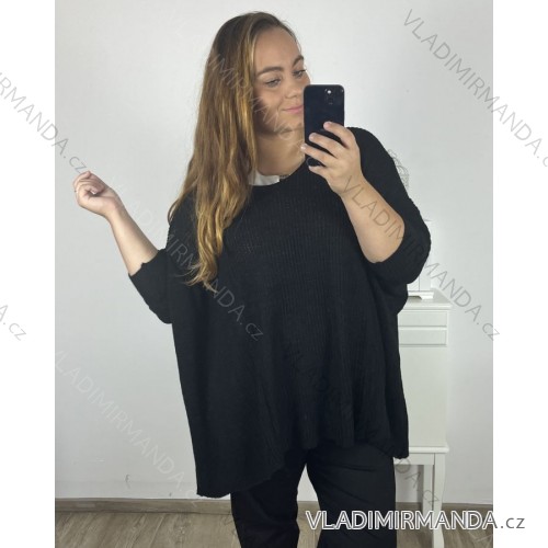 Übergroßer Langarmpullover für Damen (S-2XL) ITALIAN FASHION IMWAK23CL70102 2XL/3XL schwarz