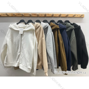 Damen-Hoodie mit langen Ärmeln und Reißverschluss (Einheitsgröße S/M) ITALIAN FASHION IMPDY232XFH2106