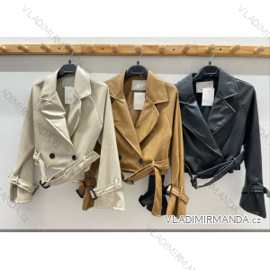 Damen-Lederjacke mit langen Ärmeln (Einheitsgröße S/M) ITALIAN FASHION IMPDY231SSH8223