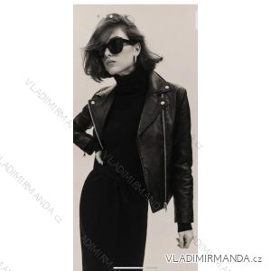 Damen-Lederjacke mit langen Ärmeln (Einheitsgröße S/M) ITALIAN FASHION IMPDY231SSH8223