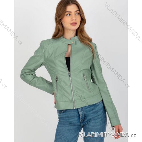 Damen-Lederjacke mit langen Ärmeln (Einheitsgröße S/M) ITALIAN FASHION IMPDY231SSH8223