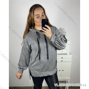 Hoodie Langarm Damen Plus Size (XL/2XL ONE SIZE) ITALIAN FASHION IM4221079