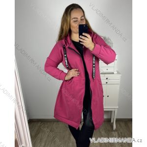 Strickjacke / Hoodie Baumwolle Damen (Uni M / XL) Italienische Mode IM420360