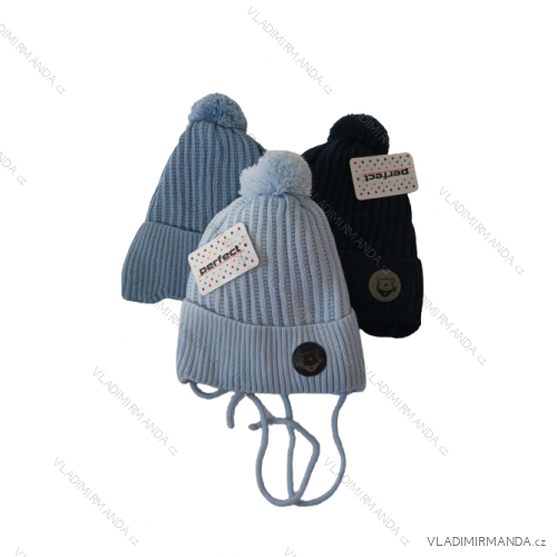 Winterstrickmütze mit Fleece für Kinder Jungen (1-3 JAHRE) HERGESTELLT IN POLEN PV4231218