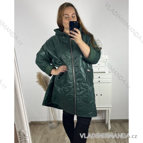 Schlanker Lammfellmantel für Damen in Übergröße (3XL/4XL EINHEITSGRÖSSE) ITALIAN FASHION IM723051