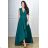 Damen Plus Size (42-46) langes elegantes ärmelloses Partykleid POLISH FASHION PMLBC23265-10 grün 36