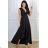 Damen Plus Size (42-46) langes elegantes ärmelloses Partykleid POLISH FASHION PMLBC23265-10 schwarz 36