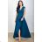 Damen Plus Size (42-46) langes elegantes ärmelloses Partykleid POLISH FASHION PMLBC23265-10 blau 44