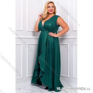 Damen Plus Size (42-46) langes elegantes ärmelloses Partykleid POLISH FASHION PMLBC23265-10