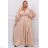 Damen Plus Size (42-46) langes elegantes ärmelloses Partykleid POLISH FASHION PMLBC23265-10 Gold 44