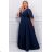 Damen Plus Size (42-46) langes elegantes ärmelloses Partykleid POLISH FASHION PMLBC23265-10