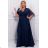 Damen Plus Size (42-46) langes elegantes ärmelloses Partykleid POLISH FASHION PMLBC23265-10