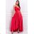 Damen Plus Size (42-46) langes elegantes ärmelloses Partykleid POLISH FASHION PMLBC23265-10 rot 36