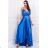 Damen Plus Size (42-46) langes elegantes ärmelloses Partykleid POLISH FASHION PMLBC23265-10 königsblau 36