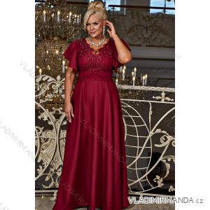 Damen Plus Size (42-46) langes elegantes ärmelloses Partykleid POLISH FASHION PMLBC23265-10